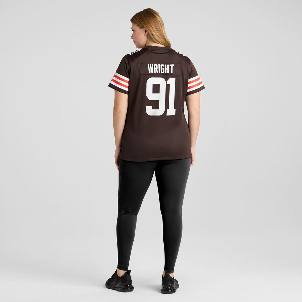 Alex Wright Cleveland Browns Women's Team Jersey - Brown
