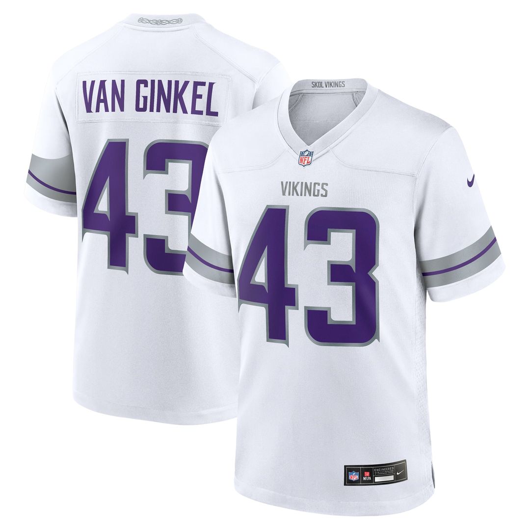 Andrew Van Ginkel Minnesota Vikings Alternate Jersey - White