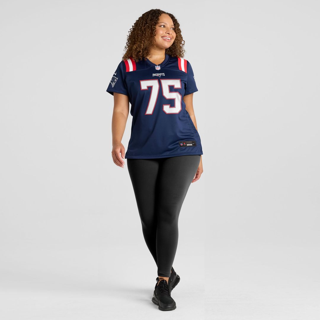 Alijah Vera-Tucker New England Patriots Women's Team Jersey - Navy