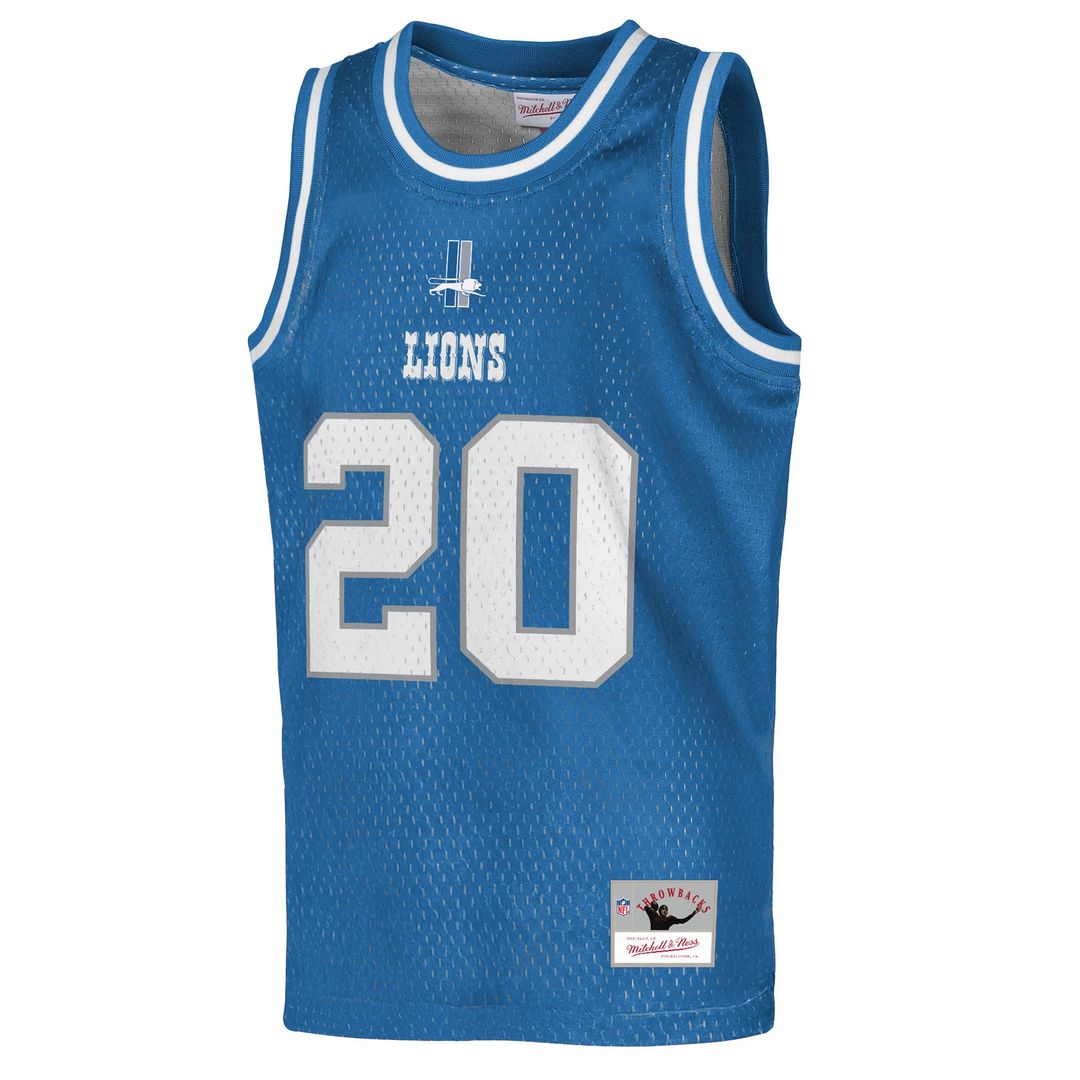 Barry Sanders Detroit Lions Youth Retired Player Basketball Fashion Jersey - Blue