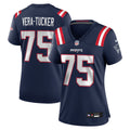 Alijah Vera-Tucker New England Patriots Women's Team Jersey - Navy