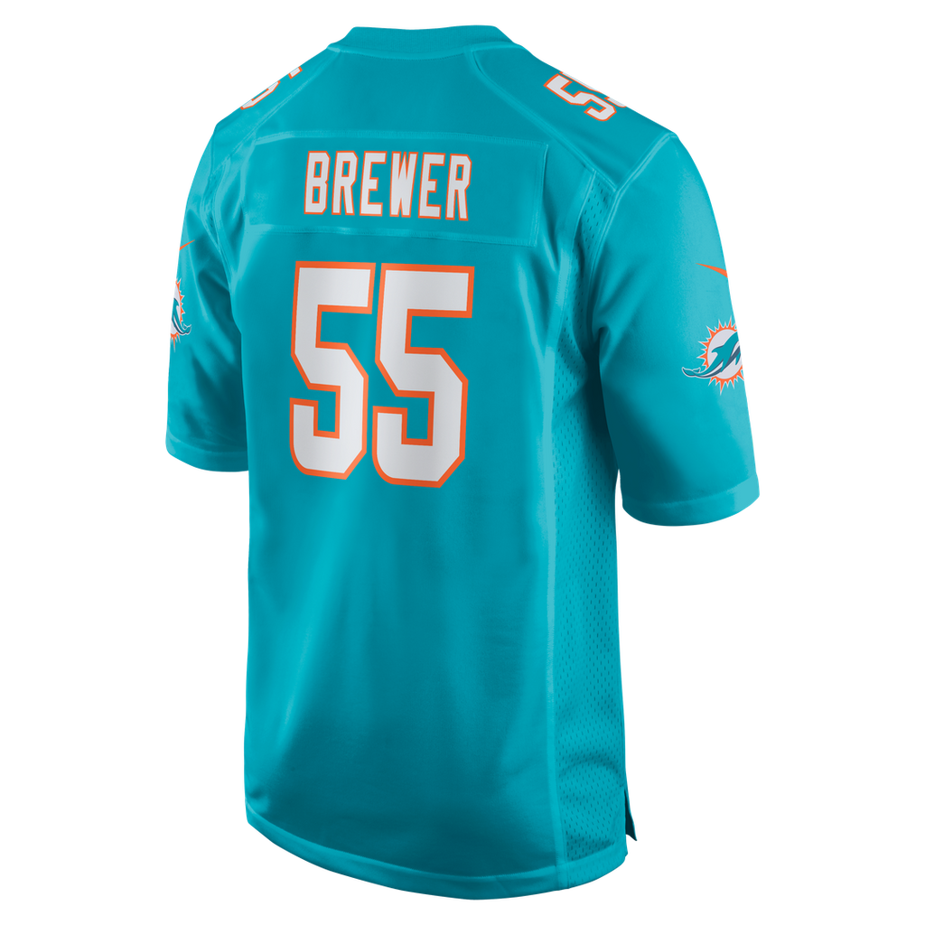 Aaron Brewer Miami Dolphins Jersey - Aqua