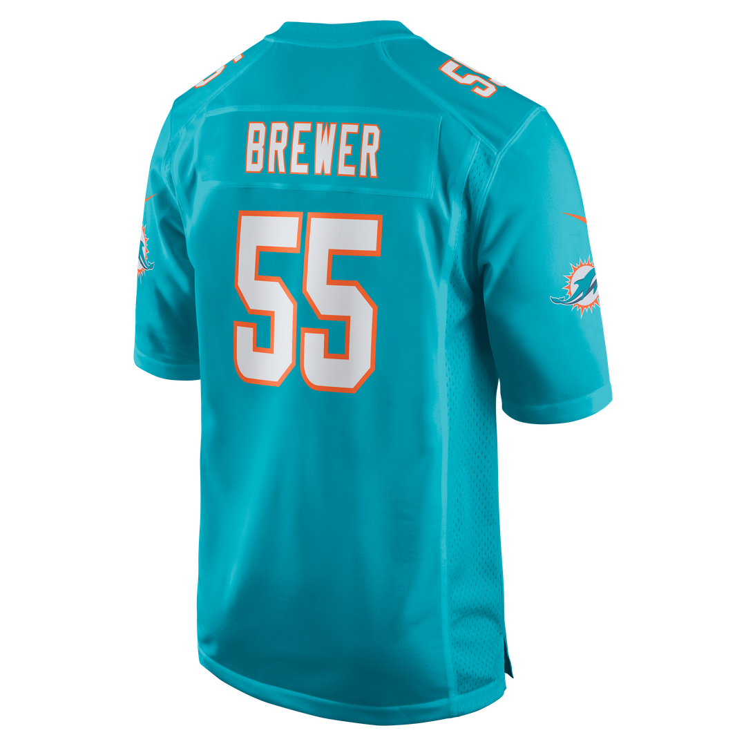Aaron Brewer Miami Dolphins Jersey - Aqua
