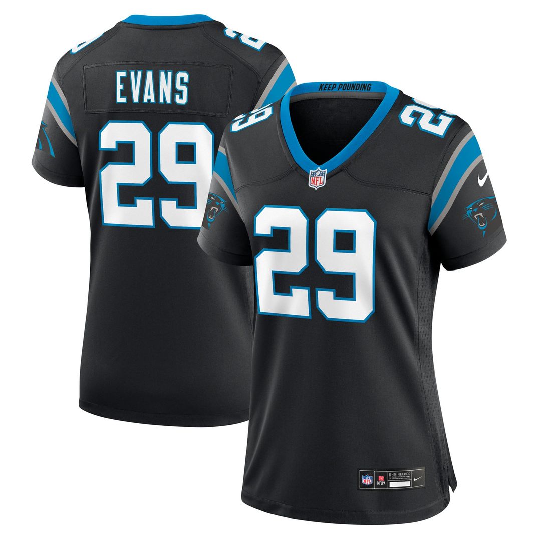 Akayleb Evans Carolina Panthers Women's Team Jersey - Black