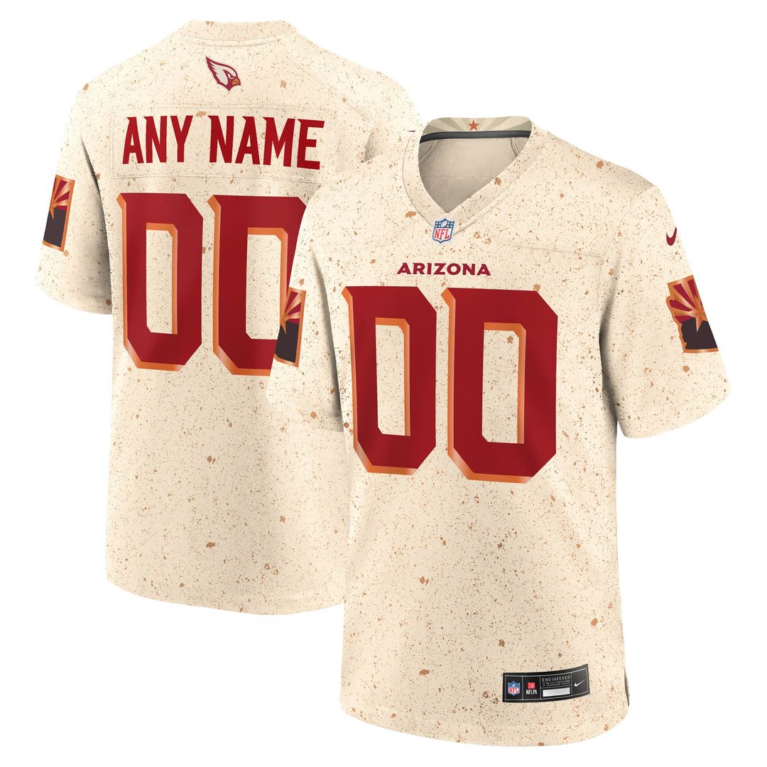 Arizona Cardinals Rivalries Collection Custom Jersey - Natural