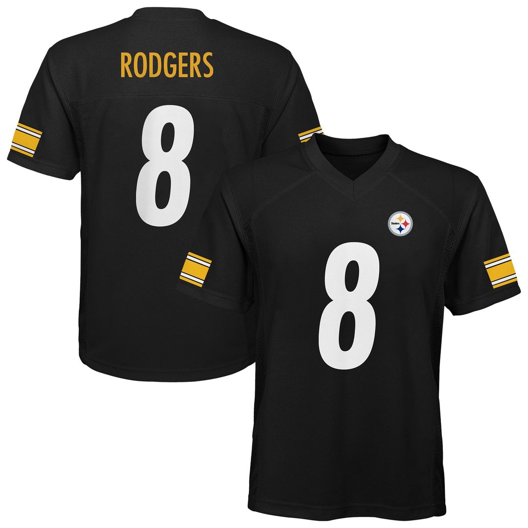 Aaron Rodgers Pittsburgh Steelers Youth Jersey - Black