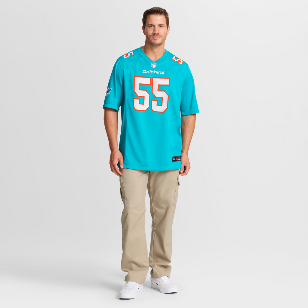 Aaron Brewer Miami Dolphins Jersey - Aqua