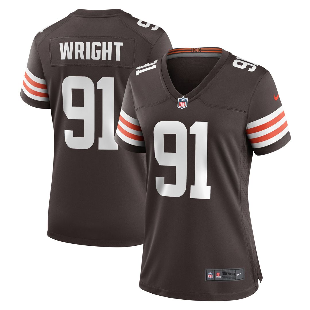 Alex Wright Cleveland Browns Women's Team Jersey - Brown