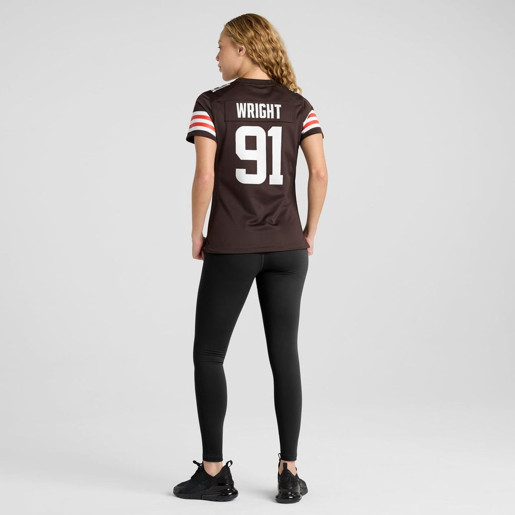 Alex Wright Cleveland Browns Women's Team Jersey - Brown