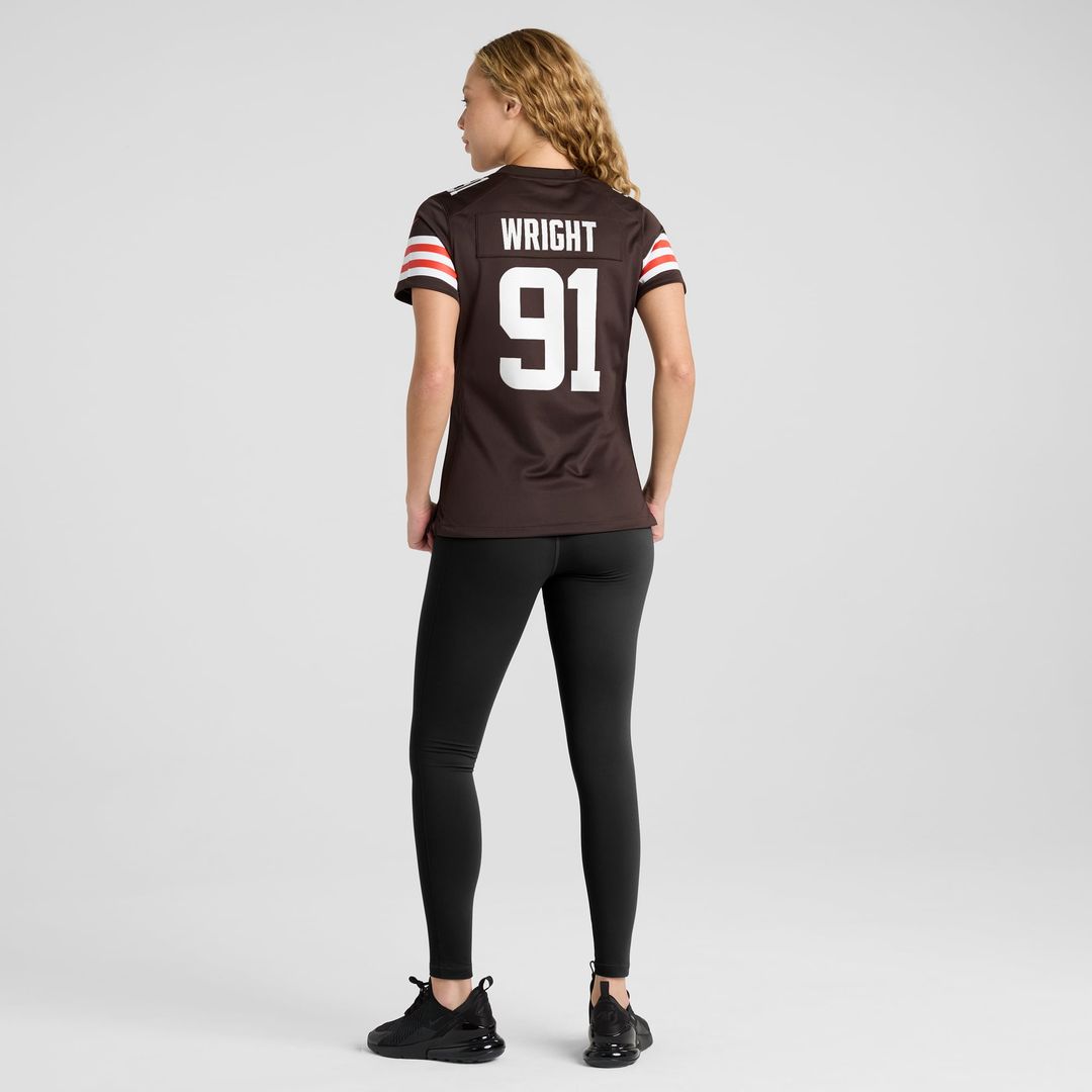 Alex Wright Cleveland Browns Women's Team Jersey - Brown