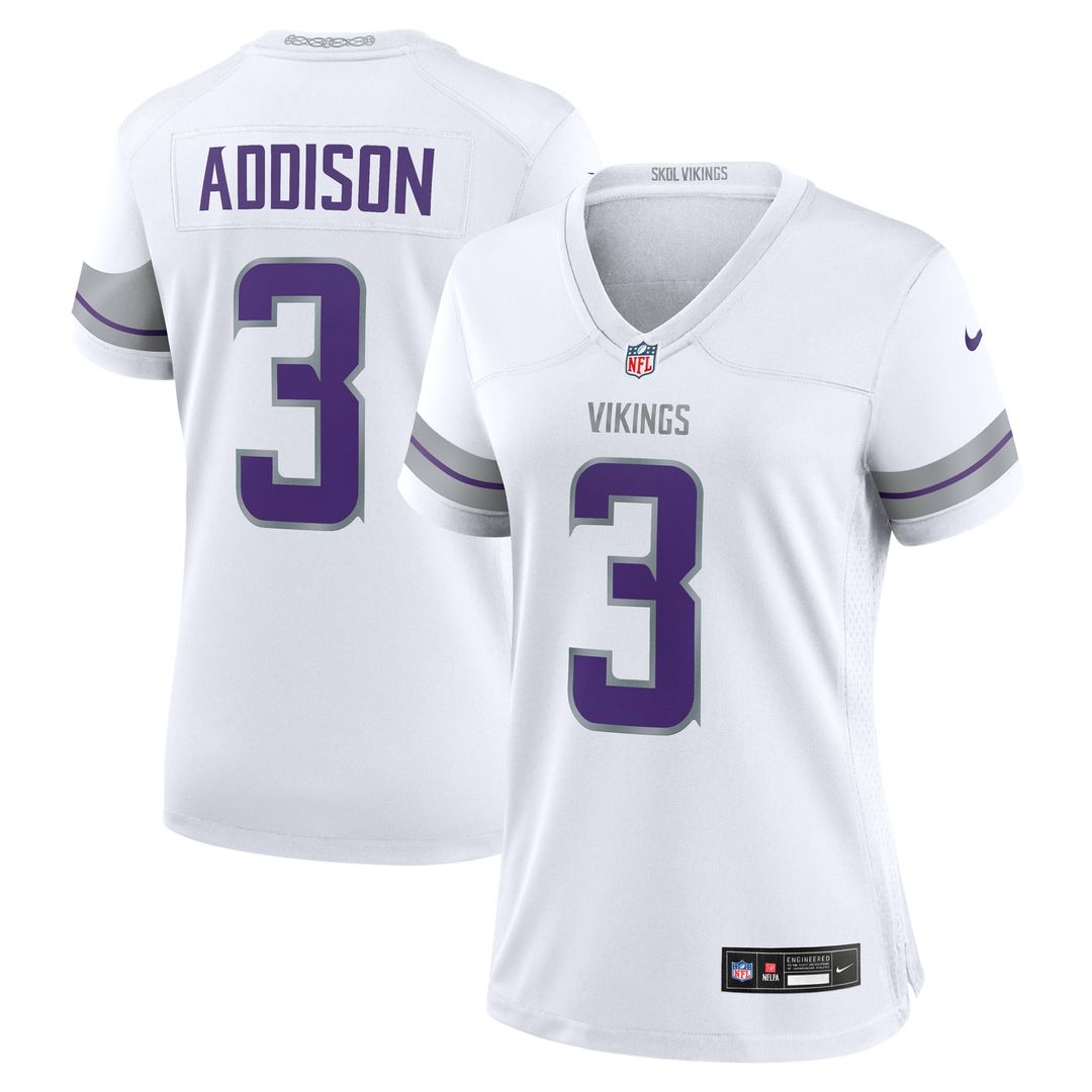 Addison Minnesota Vikings Women's Alternate Jersey - White