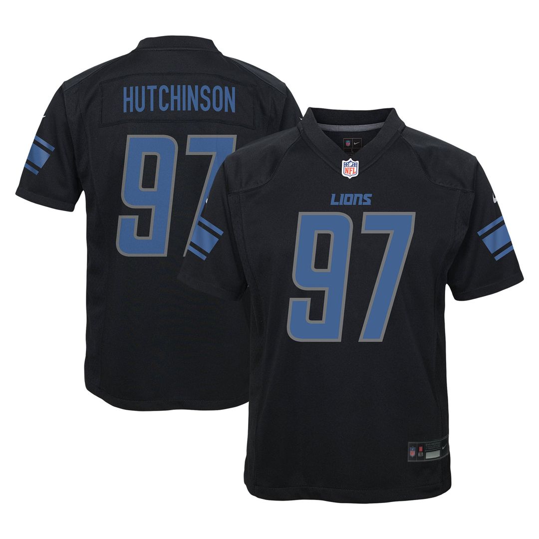 Aidan Hutchinson Detroit Lions Youth Jersey - Black