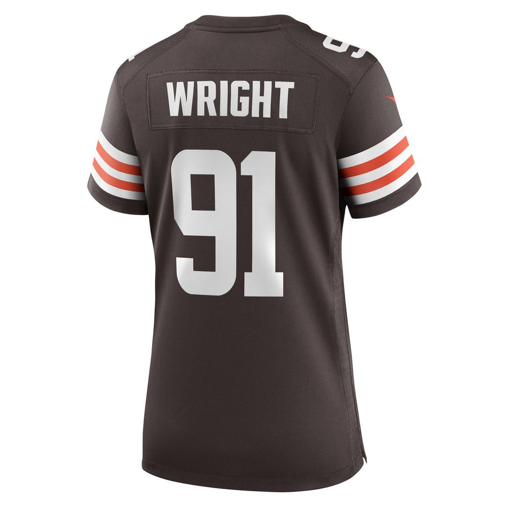 Alex Wright Cleveland Browns Women's Team Jersey - Brown