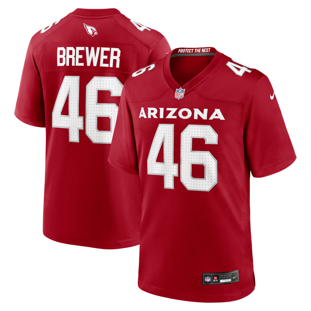 Aaron Brewer Arizona Cardinals Team Jersey - Cardinal