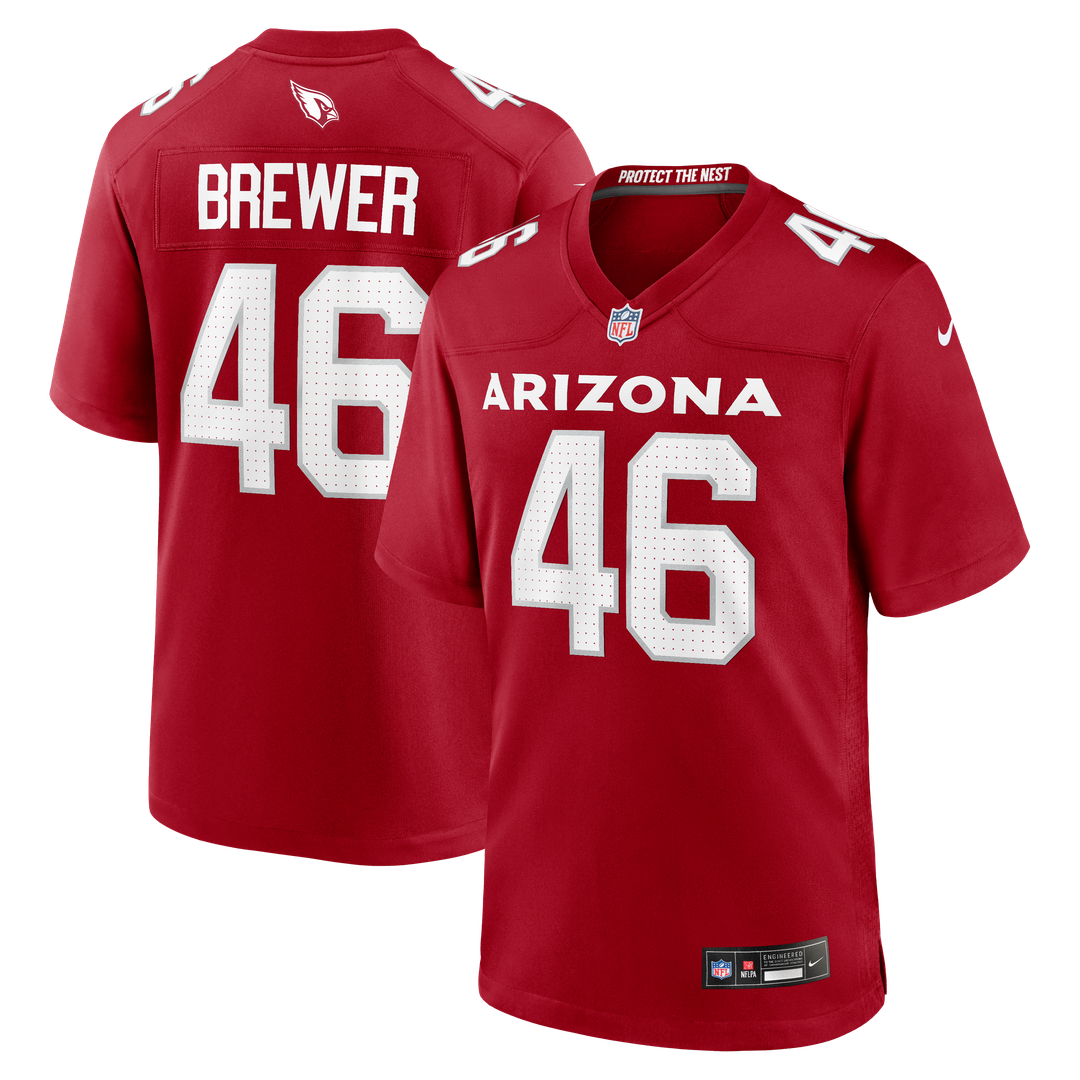 Aaron Brewer Arizona Cardinals Team Jersey - Cardinal