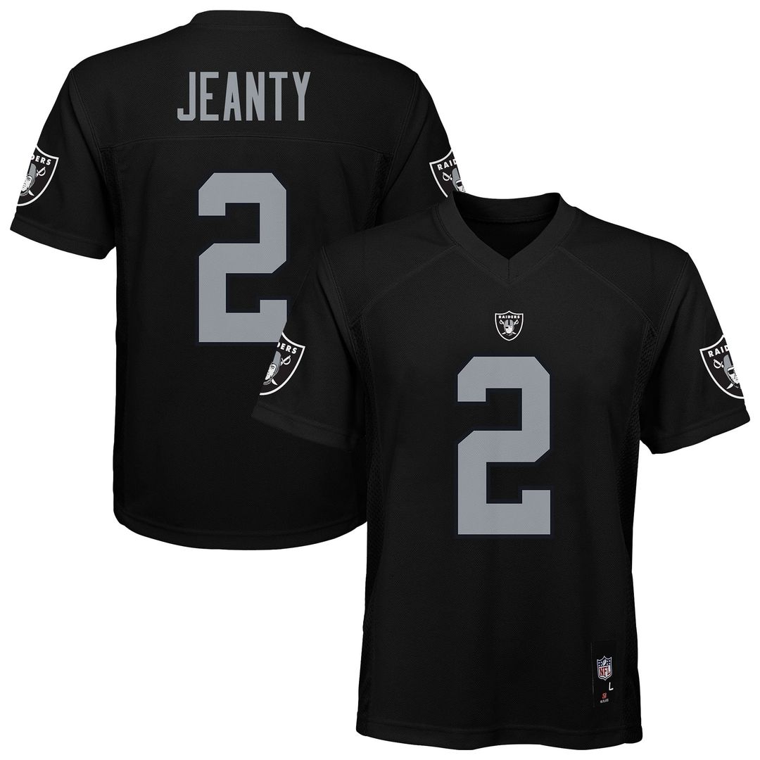 Ashton Jeanty Las Vegas Raiders Youth Jersey - Black