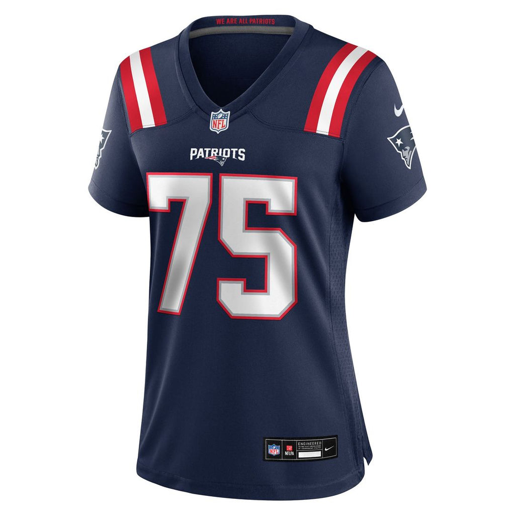 Alijah Vera-Tucker New England Patriots Women's Team Jersey - Navy