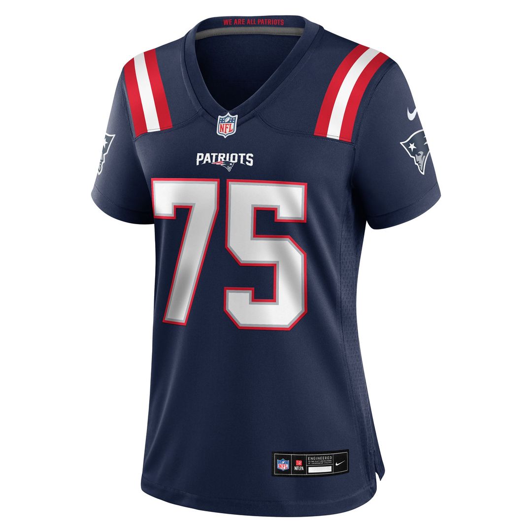 Alijah Vera-Tucker New England Patriots Women's Team Jersey - Navy