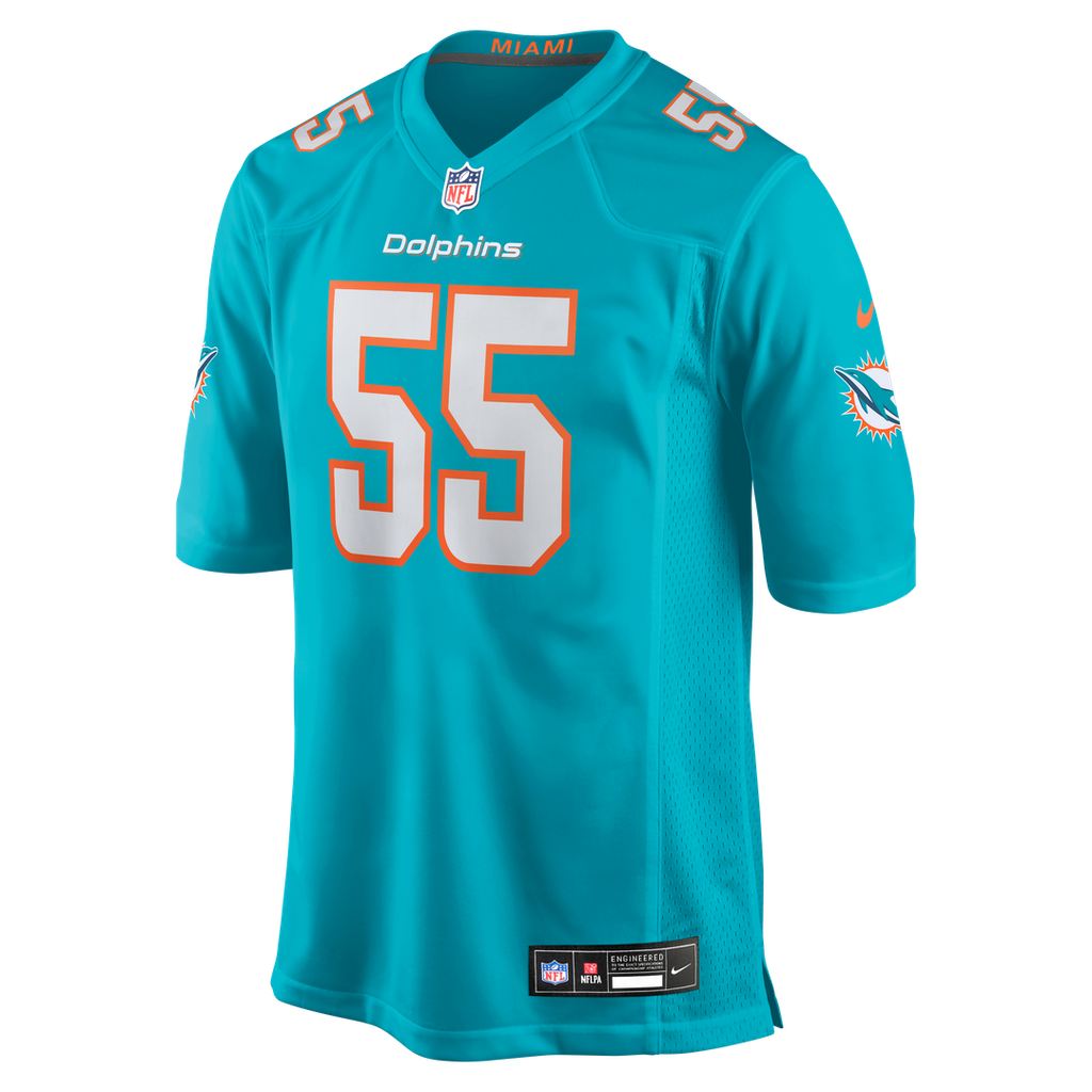 Aaron Brewer Miami Dolphins Jersey - Aqua